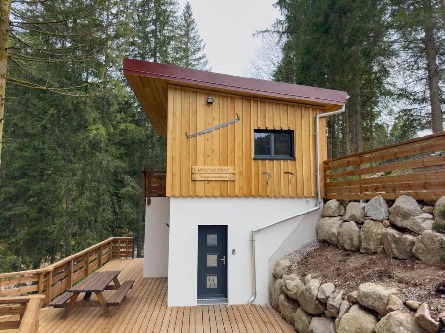 Le Refuge Perche Du Saut De La Bourrique Spa, Terrain Cloture Gérardmer Eksteriør bilde